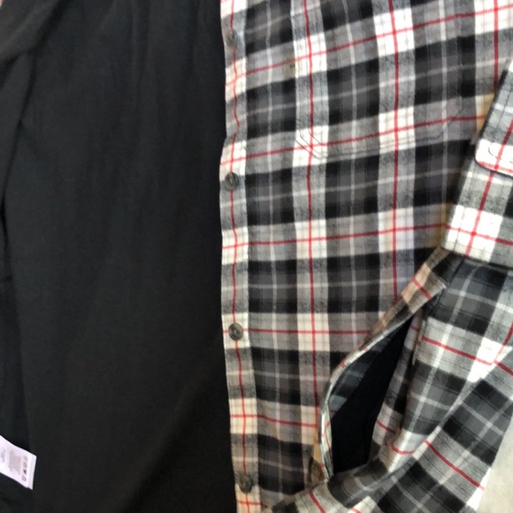 Eddie Bauer Stine's Favorite Flannel Cotton Hoodie Shirt Jacket with 3 Pockets M - Picture 7 of 12